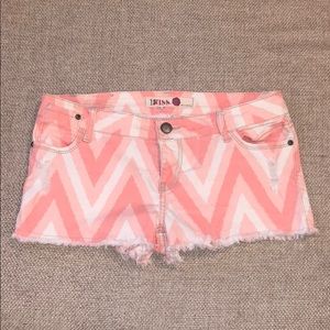 Pink jean shorts